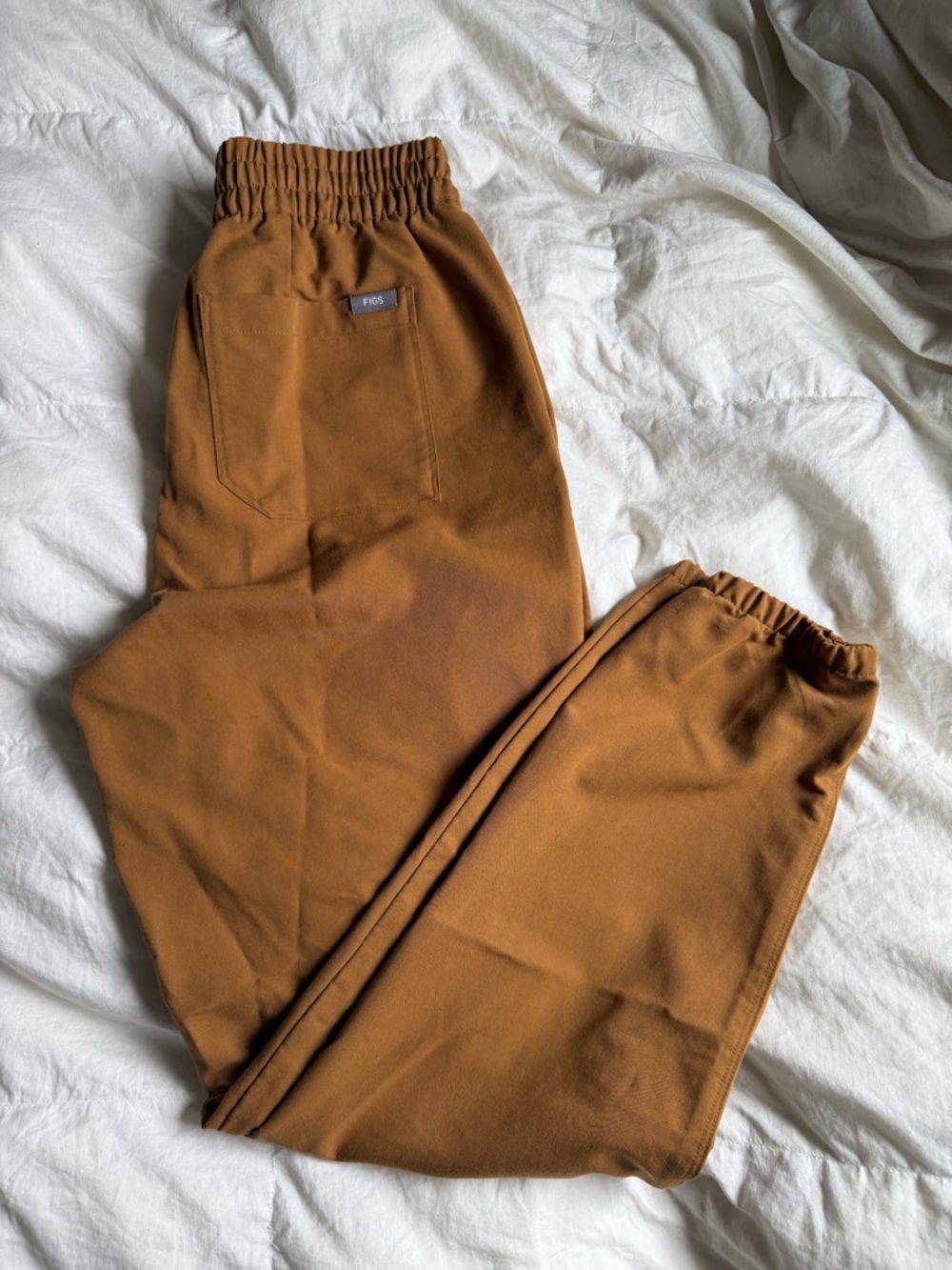 Figs Women's Cargo Joggers - Rare Style - Brown with Neon Yellow accent - 0065 - Picture 5 of 6